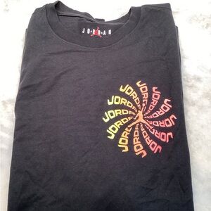 Jordan Black T-Shirt with Gradient Logo